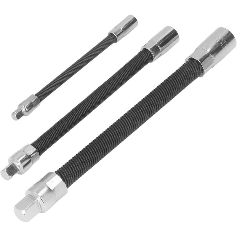 Dreiteilige, Flexible Verlängerung Aus Federstahl. Magnetischer Steckschlüsselsatz (1/4", 3/8" Und 1/2"). Bits. Sechskantschraubendreher-set.
