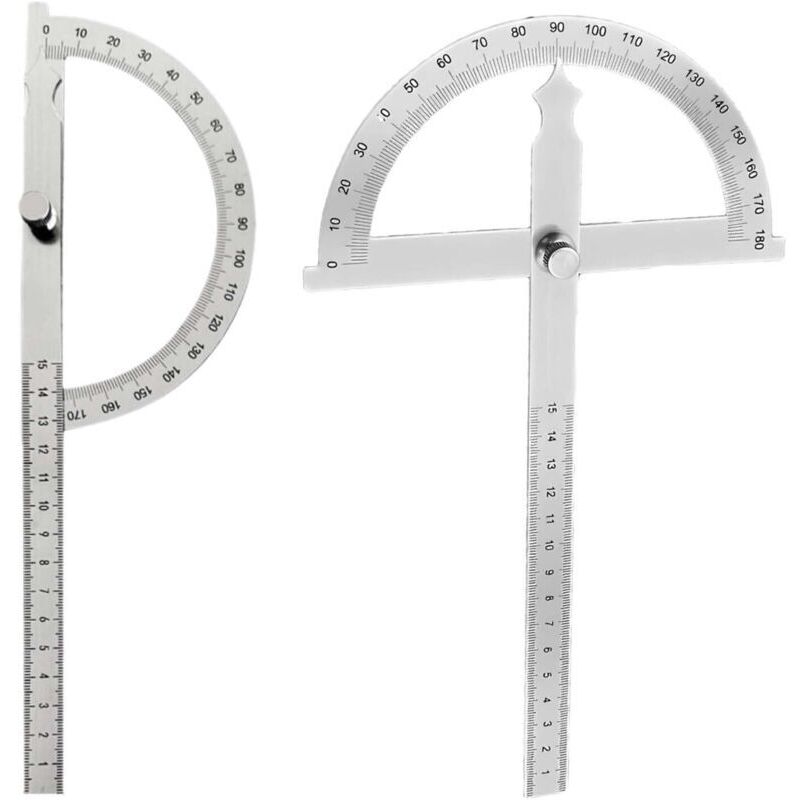 Winkelmesser. Winkellineal. Metall-winkelmesser. Winkelgoniometer (0–180°). Winkelmesser Aus Edelstahl (0–180°). Verstellbares Winkellineal Aus Edelstahl.
