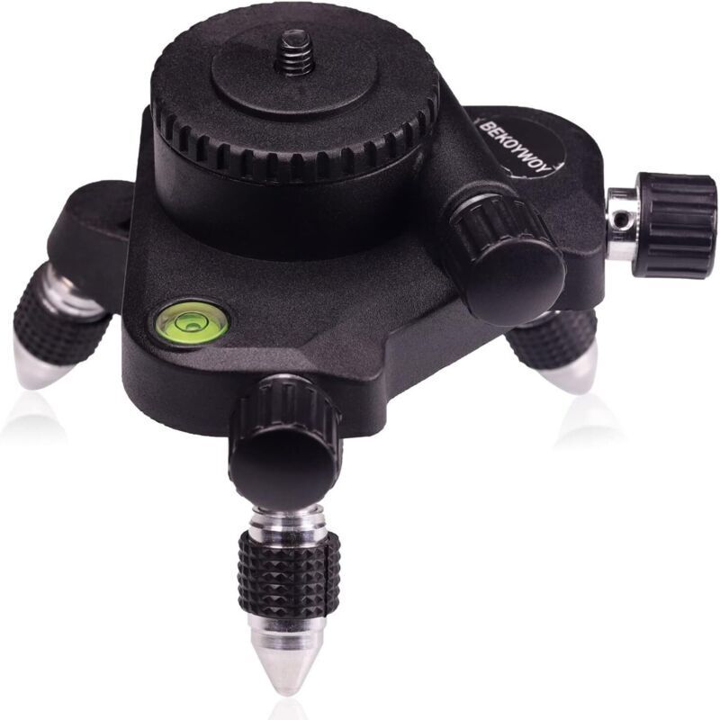 (11×9,5×9,5) 360°-feinjustierstativ Mit Schwenkfuß – Stativadapter Für 6,35-mm-laser-nivelliergeräte – 1/4"- Und 5/8"-gewinde – Mit Libelle