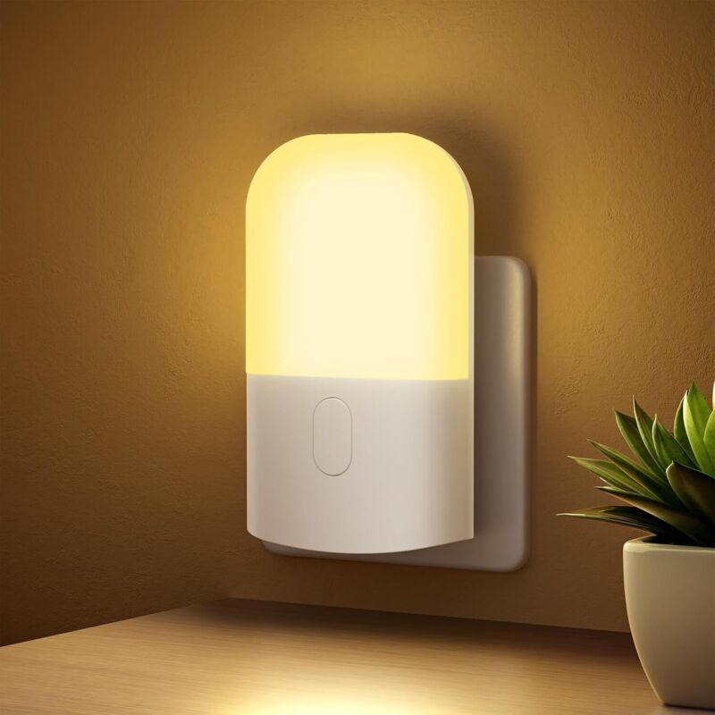 Nachtlicht Für Kinder. Steckdosen-nachtlicht Mit 3 Helligkeitsstufen. Geeignet Für Schlafzimmer, Küche, Flur Und Badezimmer. Warmweißes Licht.