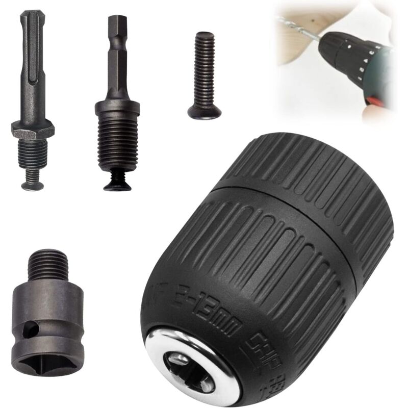 5-teiliges Bohrfutter-set Für Schnellspannfutter. Sds-bohrer. Schlagschrauber-adapter. Für Multifunktionswerkzeuge.