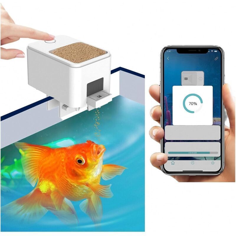 Automatischer Fischfutterautomat, Automatischer Fischfutterautomat Mit Wlan. Automatischer Fischfutterautomat Mit Intelligenter Zeitschaltuhr Für Aquarien. Aquarium-futterspender Mit Steuerung