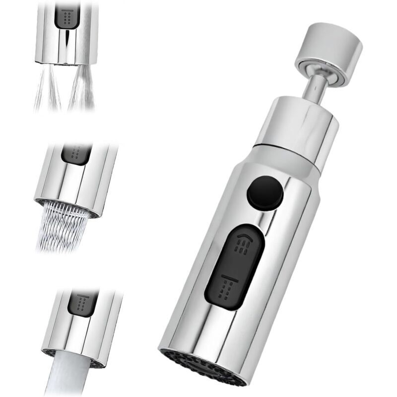 Küchenspülen-brause Mit 360°-schwenkarmatur. 3-stufiger Strahlregler Mit Küchenarmatur-düse. Küchenspülen-mischbatterie Mit Schwenkkopf. Universeller Schwenkarmatur-adapter