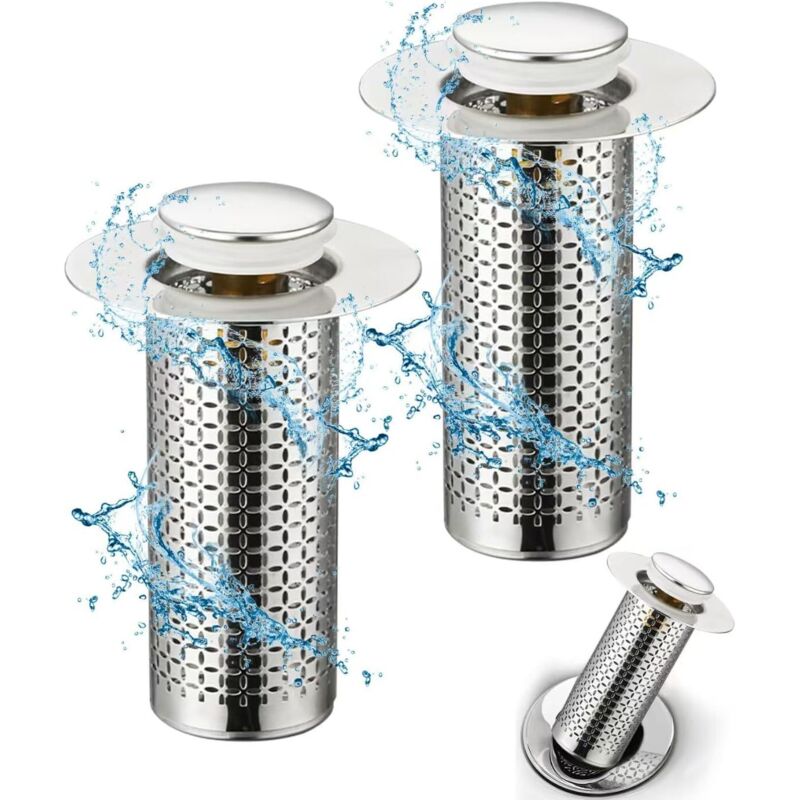 2-teiliger Universal-abflussstopfen. Universal-abflussstopfen Mit Anti-verstopfungsfilter. Abflussfilter Gegen Verstopfungen. Badewannen- Und Spülbeckenstöpsel-zubehör – Lang