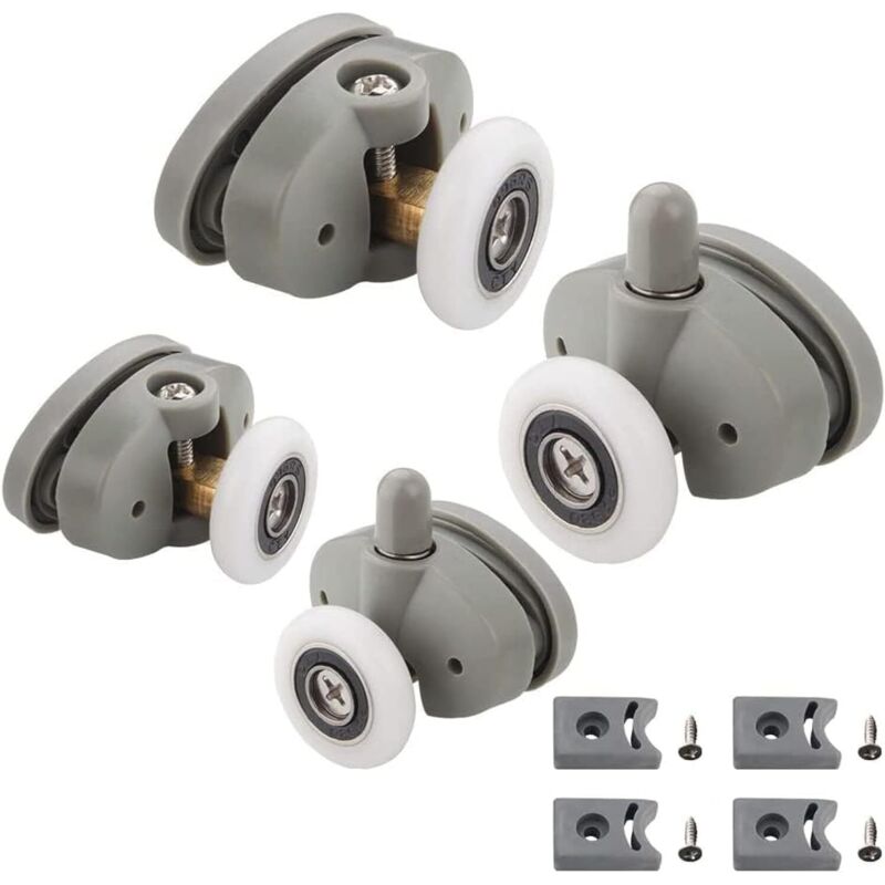 25-mm-duschtürrollen. 4 Paar 25-mm-schiebetürrollen Für Duschen. Für Glasbohrungen Von 9–12 Mm. Duschtürrollen.