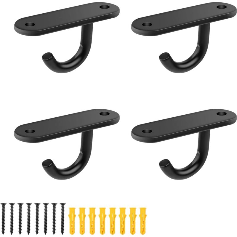 Set Mit 4 Schraubhaken. 6 Deckenhaken Aus Edelstahl Mit 8 Schrauben. Geschweißte Basis Mit Schraubhaken Für Kleine Deckenventilatoren, Wandleuchten Und Moskitonetze.