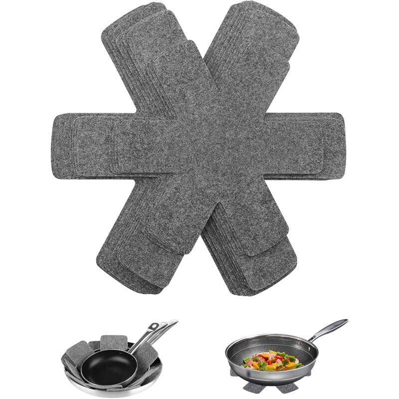 10-teilige Filz-topfschoner. Topf- Und Pfannenschoner. Hitzebeständig Und Rutschfest. Schützt Töpfe Und Pfannen Vor Kratzern.