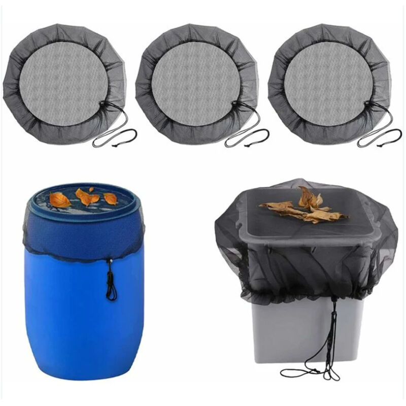3-teiliges Regentonnen-set: Schutznetz Mit Kordelzug, Wassertank, Verstellbarer Deckel. Das Schutznetz Schützt Vor Blättern Und Mückenlarven – Durchmesser 80 Cm.