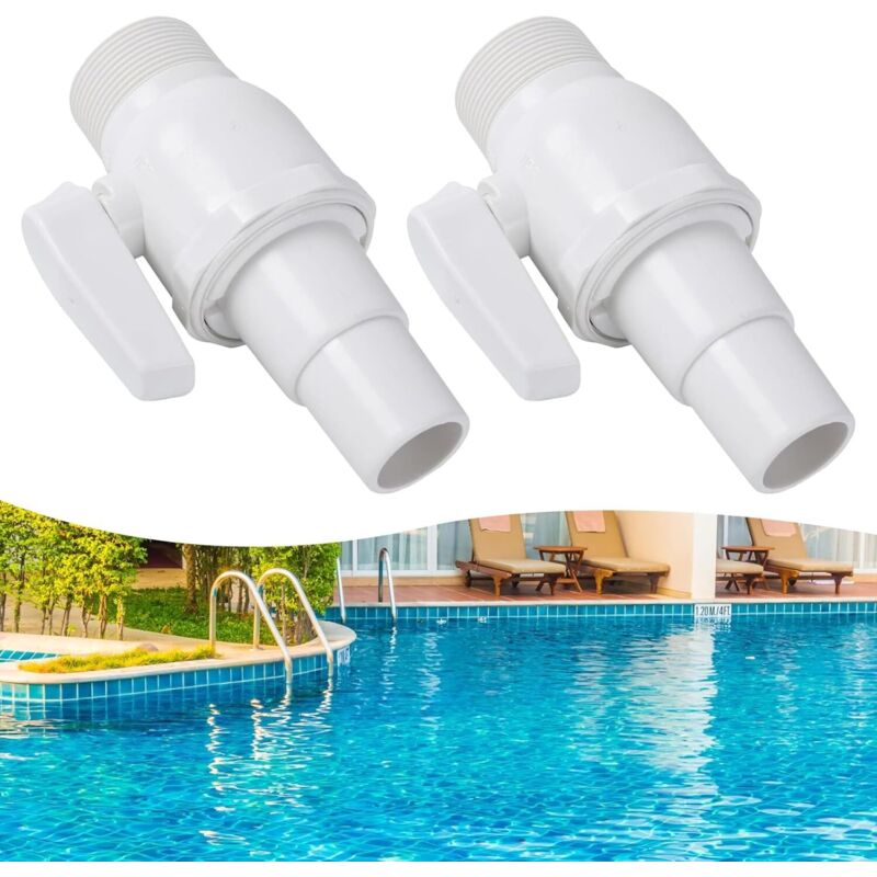 2-teiliges Pool-absperrventil. Pool-absperrventil. Poolventil. Poolzubehör. Schlauchadapter. Absperrventil Für Schwimmbäder. Für Poolfilter.