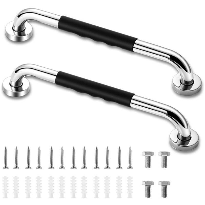 Set Mit 2 Wc-haltegriffen. 30 Rutschfeste Haltegriffe Fürs Badezimmer. Haltegriffe Für Dusche Und Badewanne, Edelstahl-handlauf, Duschgriffstütze Für Senioren/menschen Mit Behinderung/kinder/schwanger