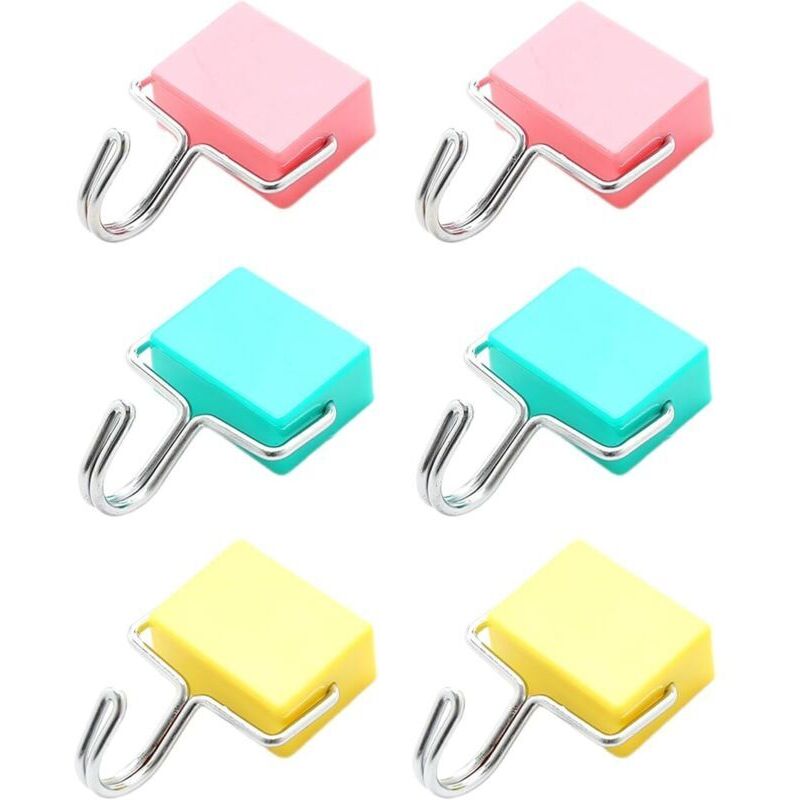 6er-pack Magnethaken. Schlichte Und Kreative Quadratische Haken. Magnethaken Für Kühlschränke. Kein Bohren Erforderlich.