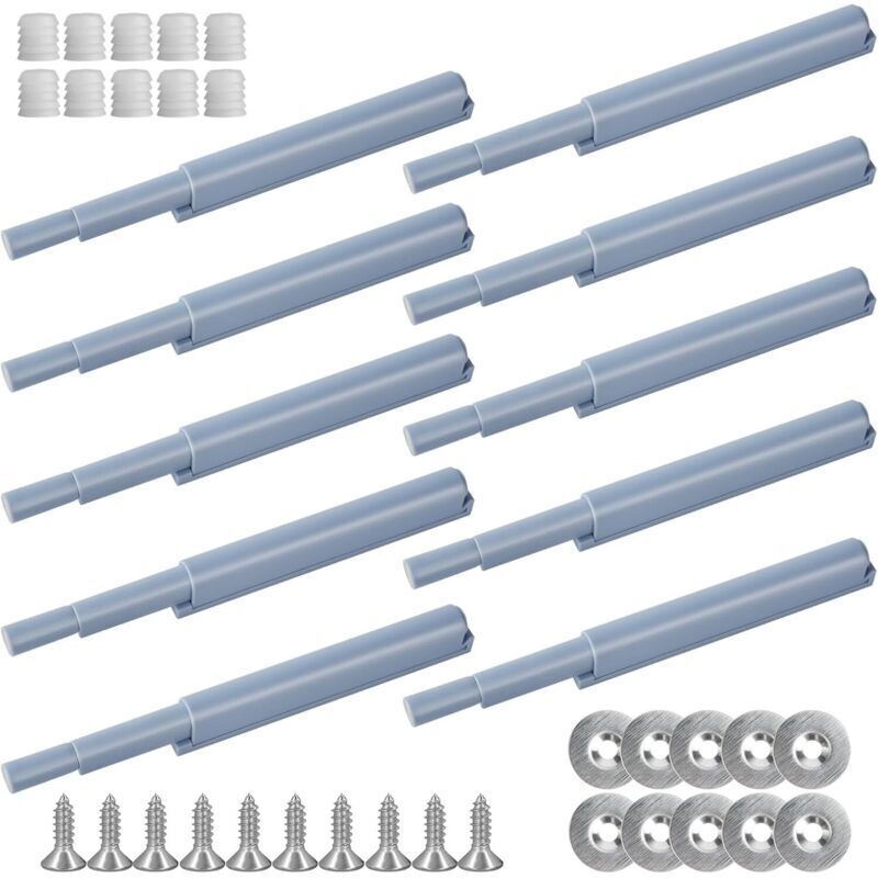 10 Pièces Push To Open Aimant Poussoir Porte Placard Loquet Magnetique. Tampon Amortisseur Ouvre Et Ferme La Porte Avec Pression Pour La Porte De L'Armoire Tiroir Meuble Et Placard