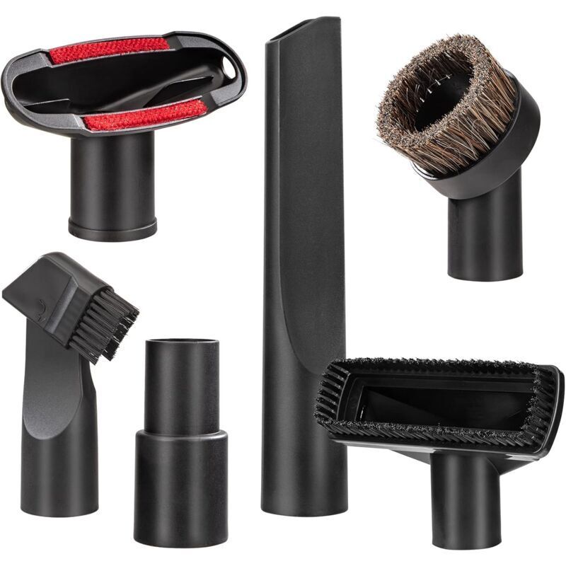 Staubsaugerzubehör. 6-teiliges Staubsaugeraufsatzset: Universal-polsterbürste, Fugendüse, Matratzenbürste Und Staubsaugerbürste Mit 32-mm- Und 35-mm-adaptern.
