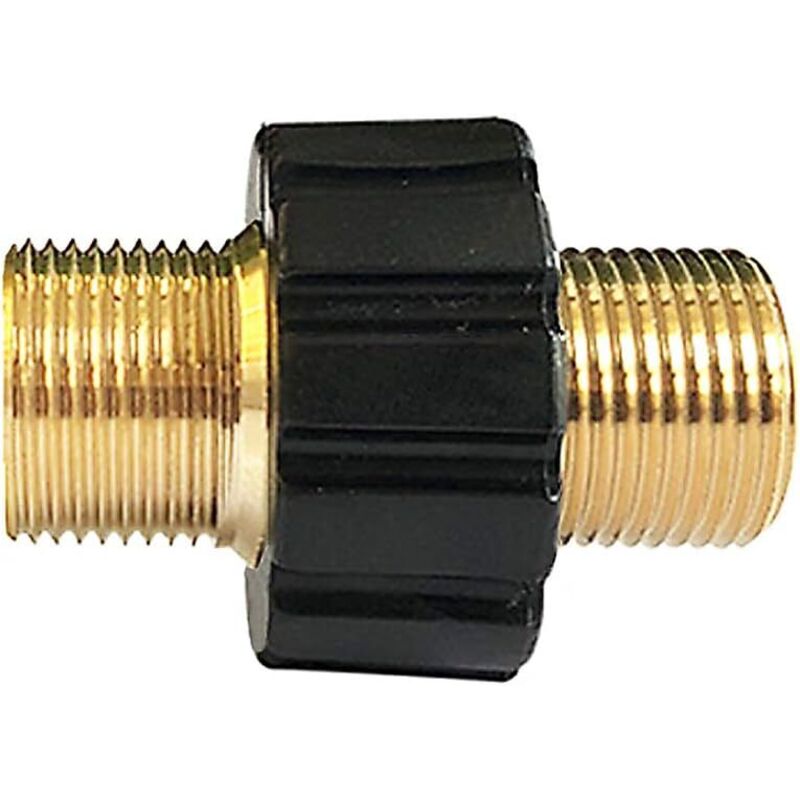 Schnellkupplung Für Hochdruckreiniger. Adapter Mit Doppeltem Außengewinde M22 X 1,5. Kompatibel Mit Kärcher. Kärcher Hd & Hds Hochdruckreinigerschlauch (14 Mm Durchmesser).