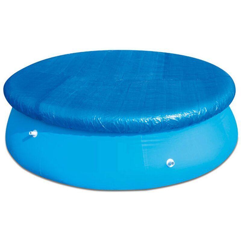(blau -183) Runde, Wasserdichte Poolabdeckung Mit Befestigungsseilen. Staubdicht. Einfache Montage Für Aufblasbare Pools.