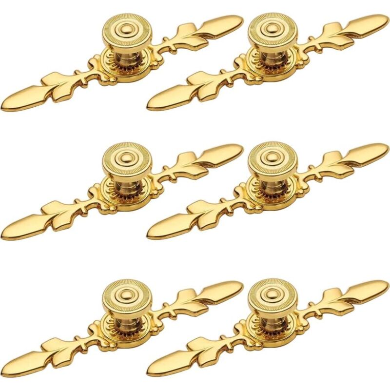 6-teiliges Set Goldener Möbelgriffe, Möbelknöpfe, Türknöpfe, Küchentürgriffe, Vintage-möbelgriffe, Schrankschubladengriffe, Schranktürknöpfe Mit Schrauben