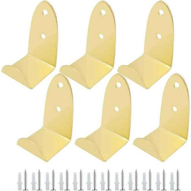 Robustes 6-teiliges U-förmiges Wandhaken-set. Spiegelhalterung Zur Wandmontage. Zur Anbringung In Bad Und Küche (inkl. 12 Schrauben + 12 Dübel).