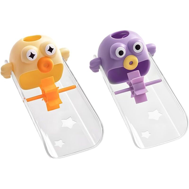 Stück Kinder-wasserhahnverlängerung Aus Silikon Für Kinder Und Babys (gelb, Lila)