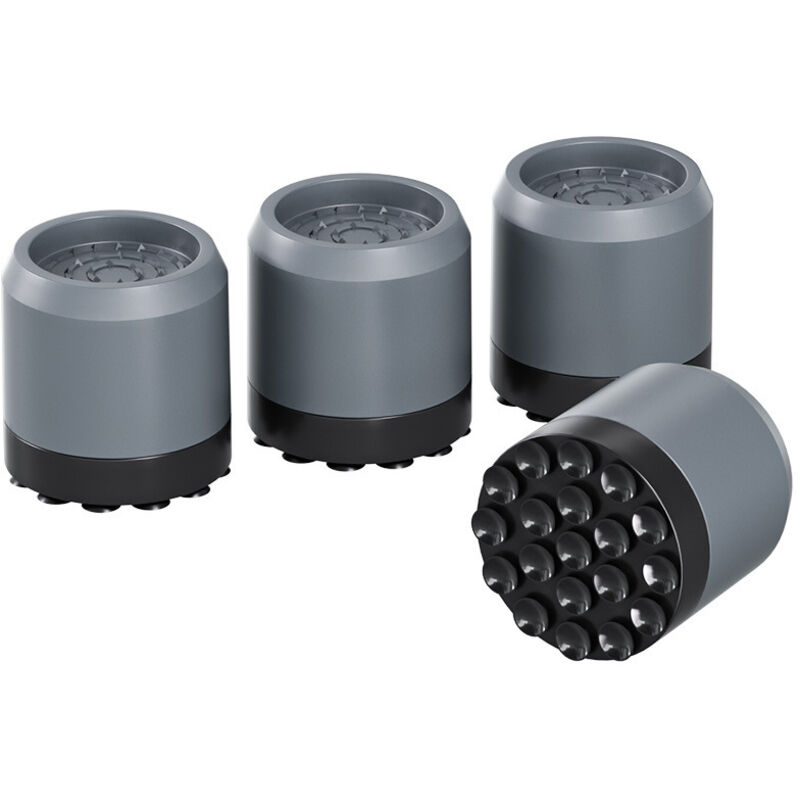 Antivibrationspads Für Waschmaschinen. Antivibrationspads Mit Starken Saugnäpfen Für Waschmaschinenfüße. 8 Stück. 16 Cm Hohe Bettgestellfüße. Grau.