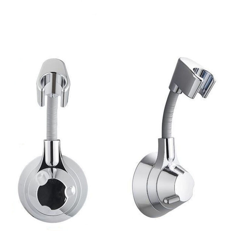 2-teiliger Duschkopfhalter Zur Bohrfreien Montage. Duschkopfhalterung. Wandmontierter Duschkopfhalter, Tragkraft Bis Zu 5 Kg. Duschhalterung. Für Duschköpfe Und Handbrausen Im Badezimmer (silber).
