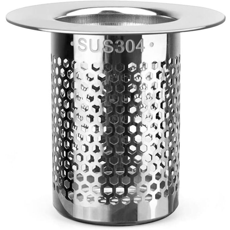 55 X 5 Duschhaarfänger. Duschhaarfilter. Edelstahl-spülbeckenfilter. Badewannenablauf. Für Küche, Bad, Balkon (silber)