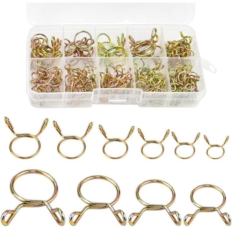 126 Stück Schlauchschellen Mit Federclips. 5–14 Mm Schlauchschellen Mit Federclips, Kraftstoffschlauchschellen, Wasserschlauchschellen. Silikonschläuche.