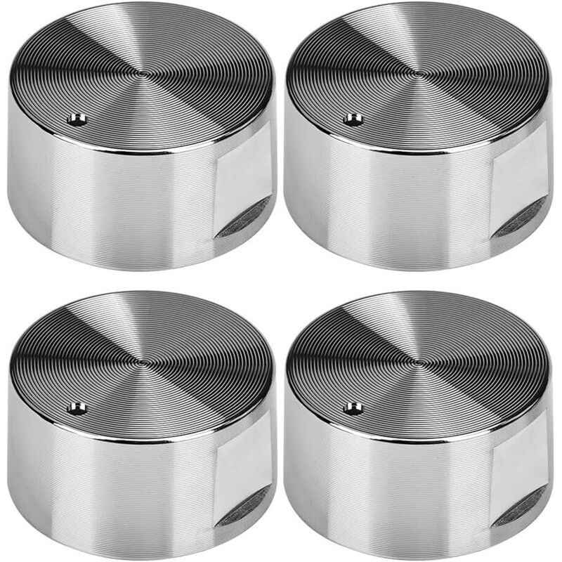 4 Stück Universelle 6-mm-gasherdknöpfe Aus Metall Für Backofen, Herd Und Kochfeld