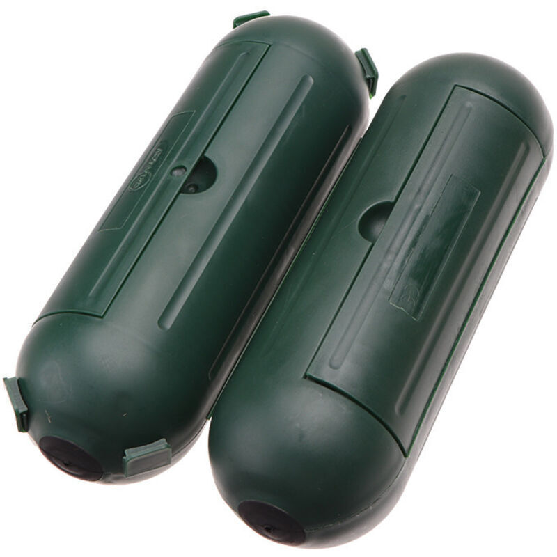Set Mit 2 Ip54-schutzgehäusen Für Gartenverlängerungskabel – Grün – 21 X 7 X 7