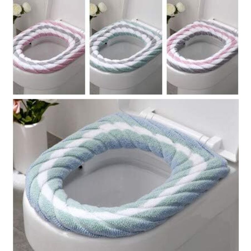 Set Mit 3 Wc-sitzbezügen. Weiches Und Warmes Badezimmerkissen. Waschbar.