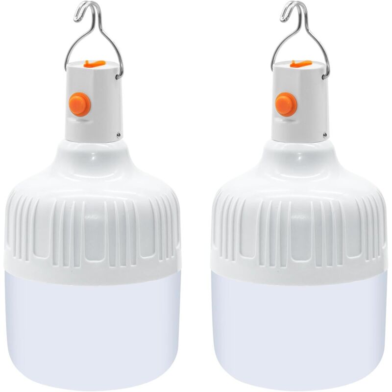 2-teiliges Led-campinglaternen-set. Leistungsstarke, Per Usb Aufladbare Campinglampe. 3 Helligkeitsstufen. Tragbare, Wasserdichte Zeltlampe Für Camping, Angeln, Wandern, Gartenarbeit Und Notfälle.