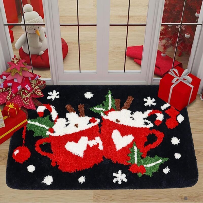 Weihnachtsfußmatte. 40 X 60 Cm Große Weihnachtsfußmatte. Rutschfeste Weihnachtsfußmatte. Fußmatte Mit Weihnachtsmotiv. Weihnachtliche Willkommensmatte. Für Die Weihnachtsdekoration Zu Hause.