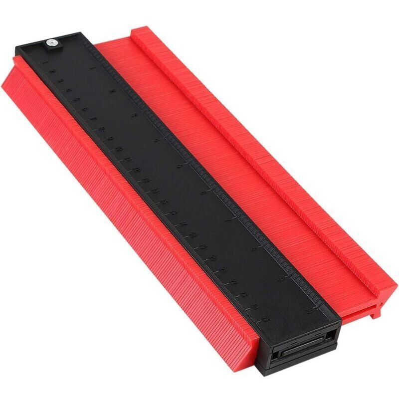 Konturenlehre. 10"/25-messlehren-kopierwerkzeug Für Präzise Konturenlehrenmessungen Zur Markierung Von Holz Durch Laminat (rot)