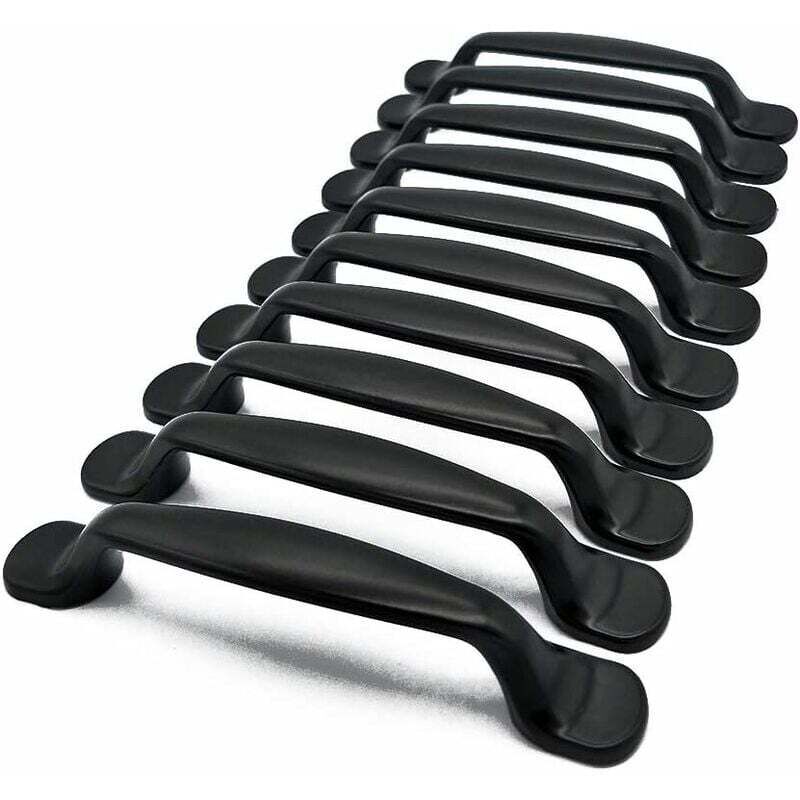 (96 Mm) 10x Küchenschrankgriffe Für Schränke, Schubladen Und Schlafzimmermöbel, Lochabstand 96 Mm. Aluminium. Inkl. Schrauben