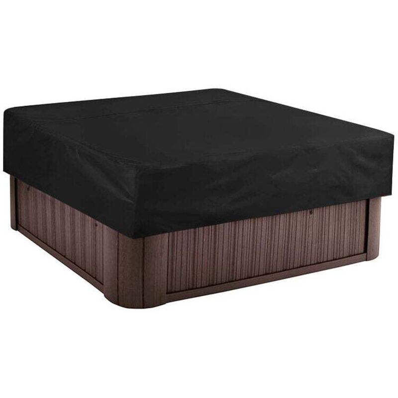 (207 X 207 X 30 Cm, Schwarz) Quadratische Poolabdeckung, Solar-poolplane. Elastischer Saum, Langlebiger Uv-schutz Für Whirlpoolabdeckungen. Schützende Poolabdeckung Für Den Außenbereich