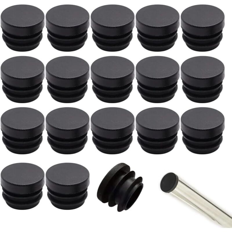 Packung Mit 32 Stuhlbeinkappen Aus Pe-kunststoff (16 Mm) – Bodenschutz – Geräuschdämpfung – Einfache Montage Auf Hohlrohren