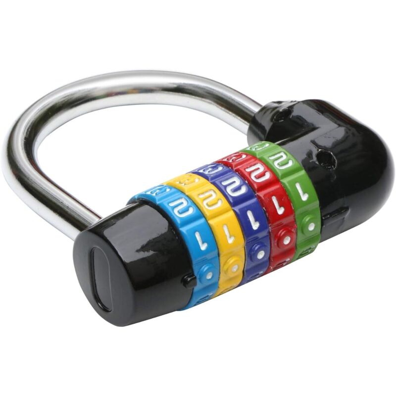 Schwarzes 5-stelliges Zahlenschloss Für Koffer. Zum Öffnen Durch Ziehen – Kein Schlüssel Erforderlich – Ideal Für Escape Rooms.