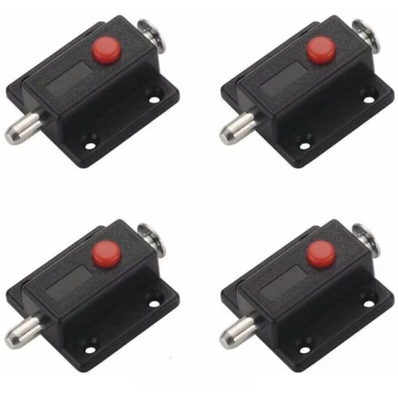 4-teiliges Set – Automatische, Federbelastete Sicherheits-schieberiegel Für Schränke. Türriegel Für Innen- Und Außentüren, Z. B. Für Fenster, Kleiderschränke, Schlafzimmer Und Badezimmer.