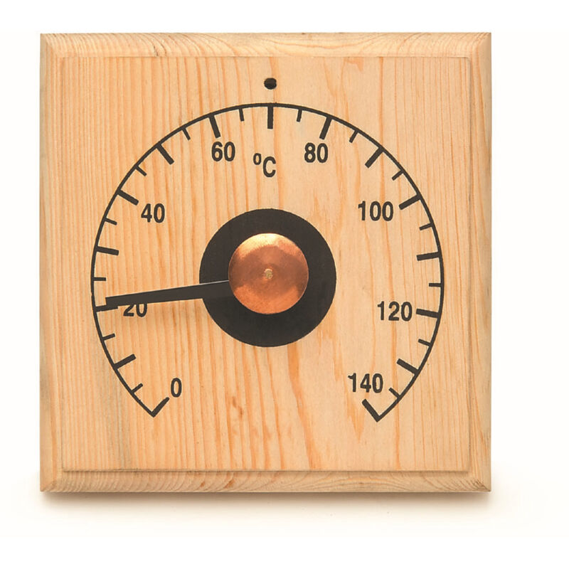Saunathermometer. 0140 °c Saunaraumthermometer. Wandmontiertes Wandthermometer Aus Holz Für Den Saunaraum.
