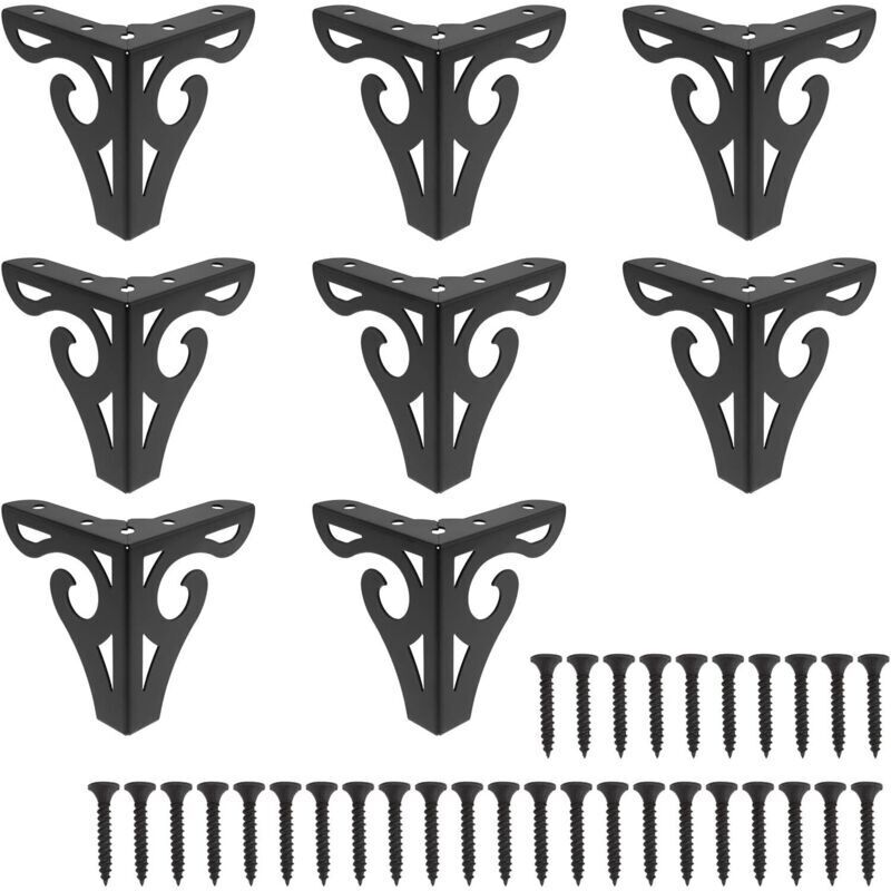 Set Mit 8 Modernen, Hohlen Möbelbeinen Inklusive Schrauben Für Schränke, Sofas, Tische, Tv-möbel, Kleiderschränke Und Büromöbel – Mattschwarz – 10