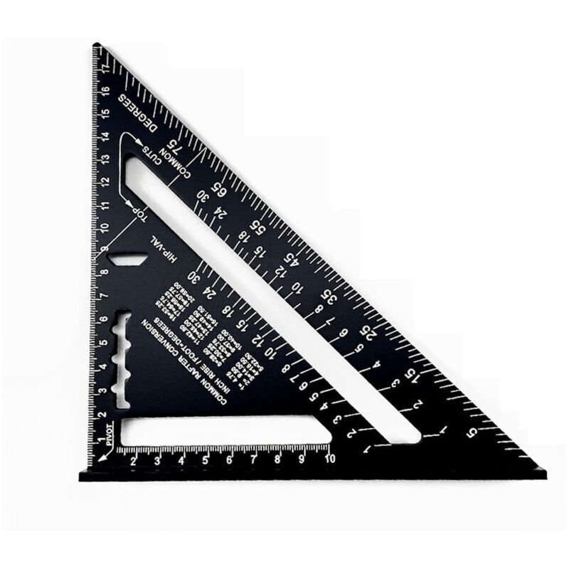 180-mm-zimmermannswinkel. Dreieckiger Winkelmesser Aus Aluminiumlegierung. Verdickte, Dreieckige Zimmermannswinkel (45–90°). Hochpräzises Messwerkzeug. Für Zimmerleute. Inkl. Abdeckung.