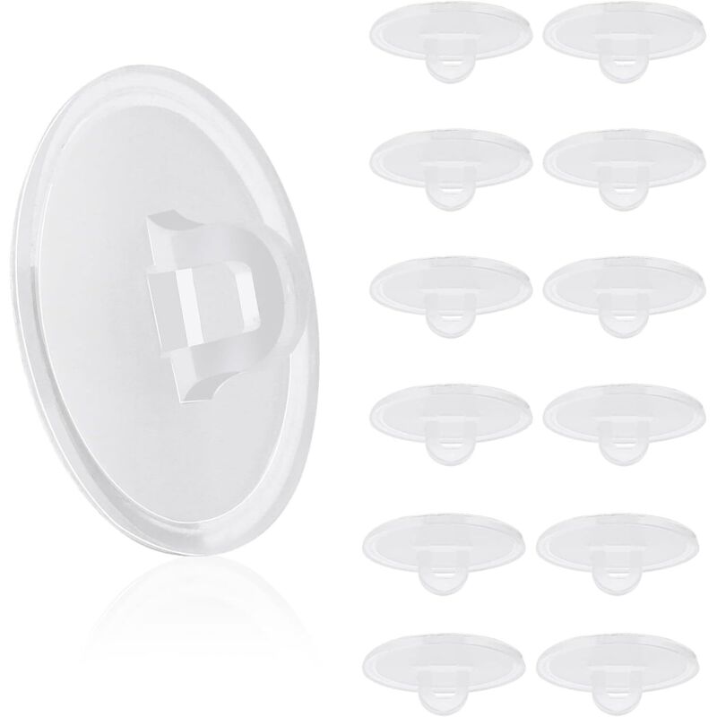 Packung Mit 50 Robusten, Selbstklebenden, Transparenten Kunststoff-deckenhaken, Kein Bohren Erforderlich, Zur Dekoration Im Wohnzimmer. 22 Mm