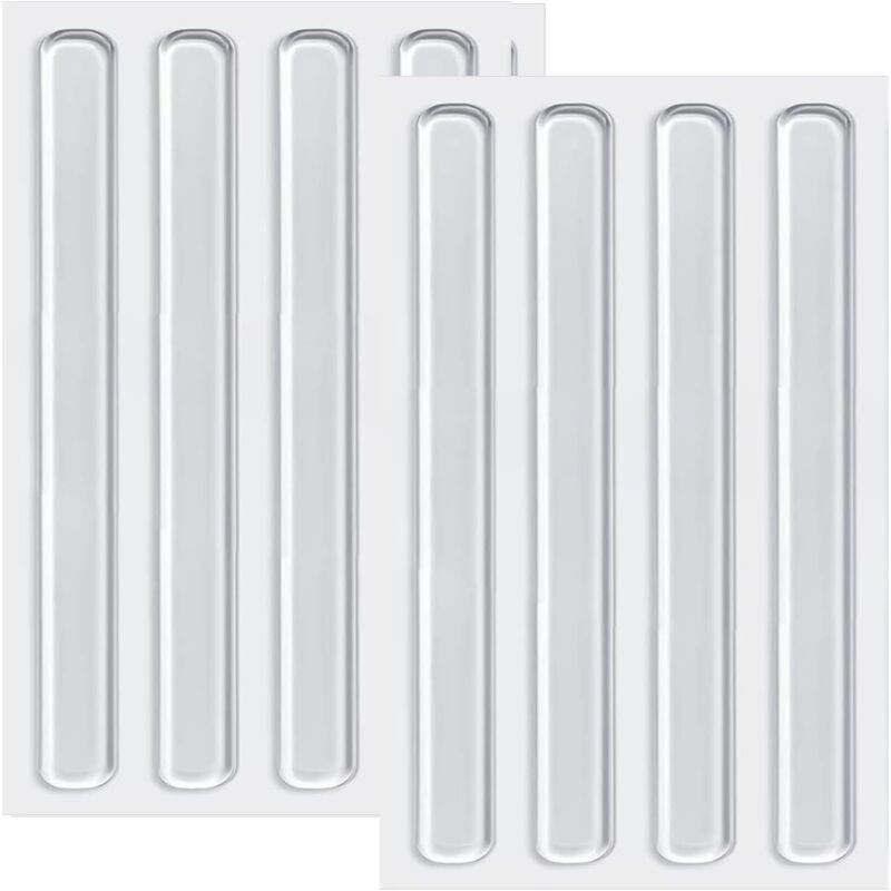 Set Mit 8 Transparenten Silikon-möbelpuffern Für Schranktüren. Klebestreifen Für Möbelpuffer. 15. Transparente Puffer Zum Schutz Von Möbeln Und Türen.