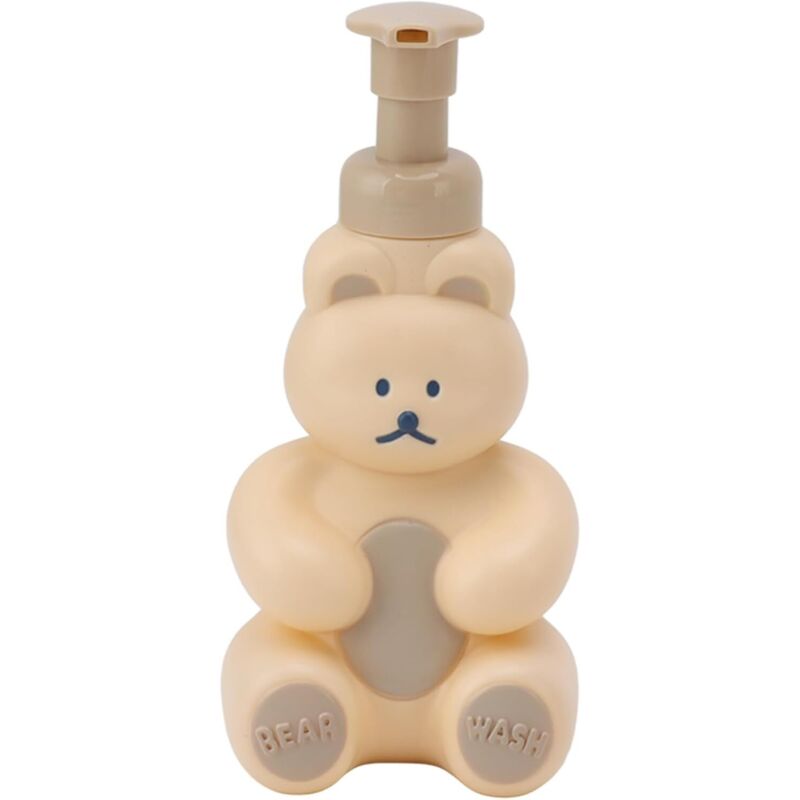 Niedlicher, Bärenförmiger Flüssigseifenspender. Nachfüllbare Pumpflasche Für Bad Und Küche. Geeignet Für Kinder Und Erwachsene. (groß, Weiß)