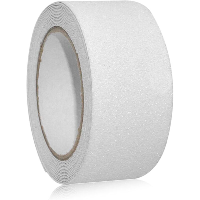 Rutschfestes Klebeband. 10 X 5 M. Weiß. Rutschfester Sicherheitsaufkleber Für Den Innen- Und Außenbereich. Für Mehr Sicherheit Am Arbeitsplatz Und Zu Hause.
