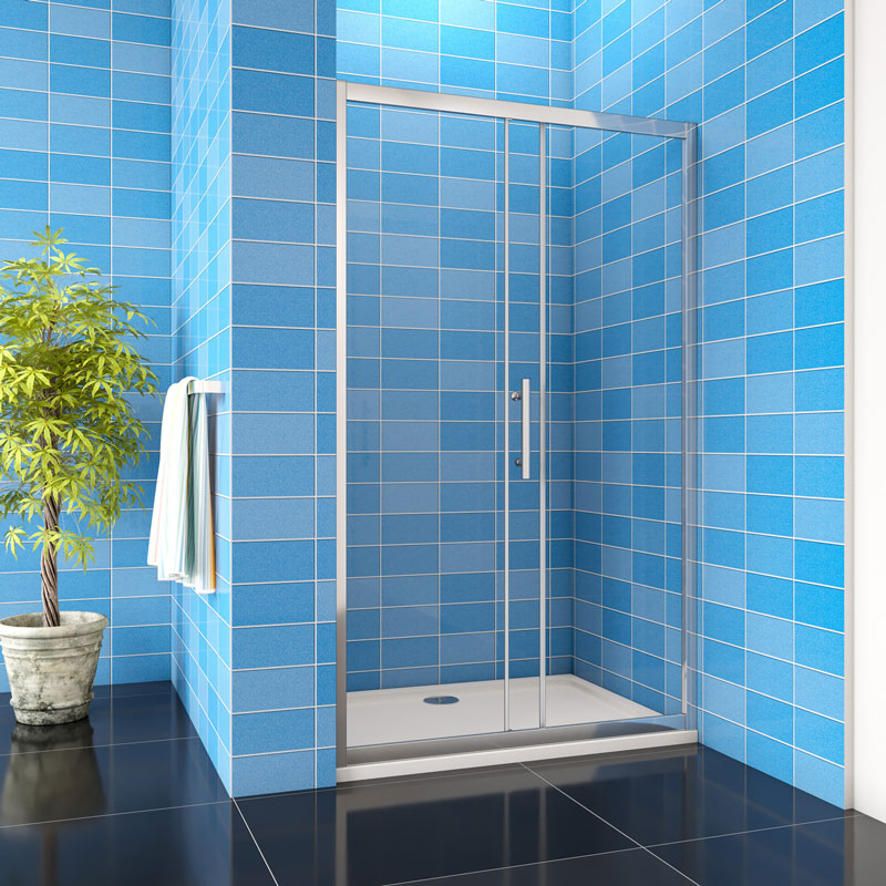 B.100 X H.190cm 8mm Nano Glas Duschabtrennung Schiebetür Nischentür Dusche Ohne Duschtasse