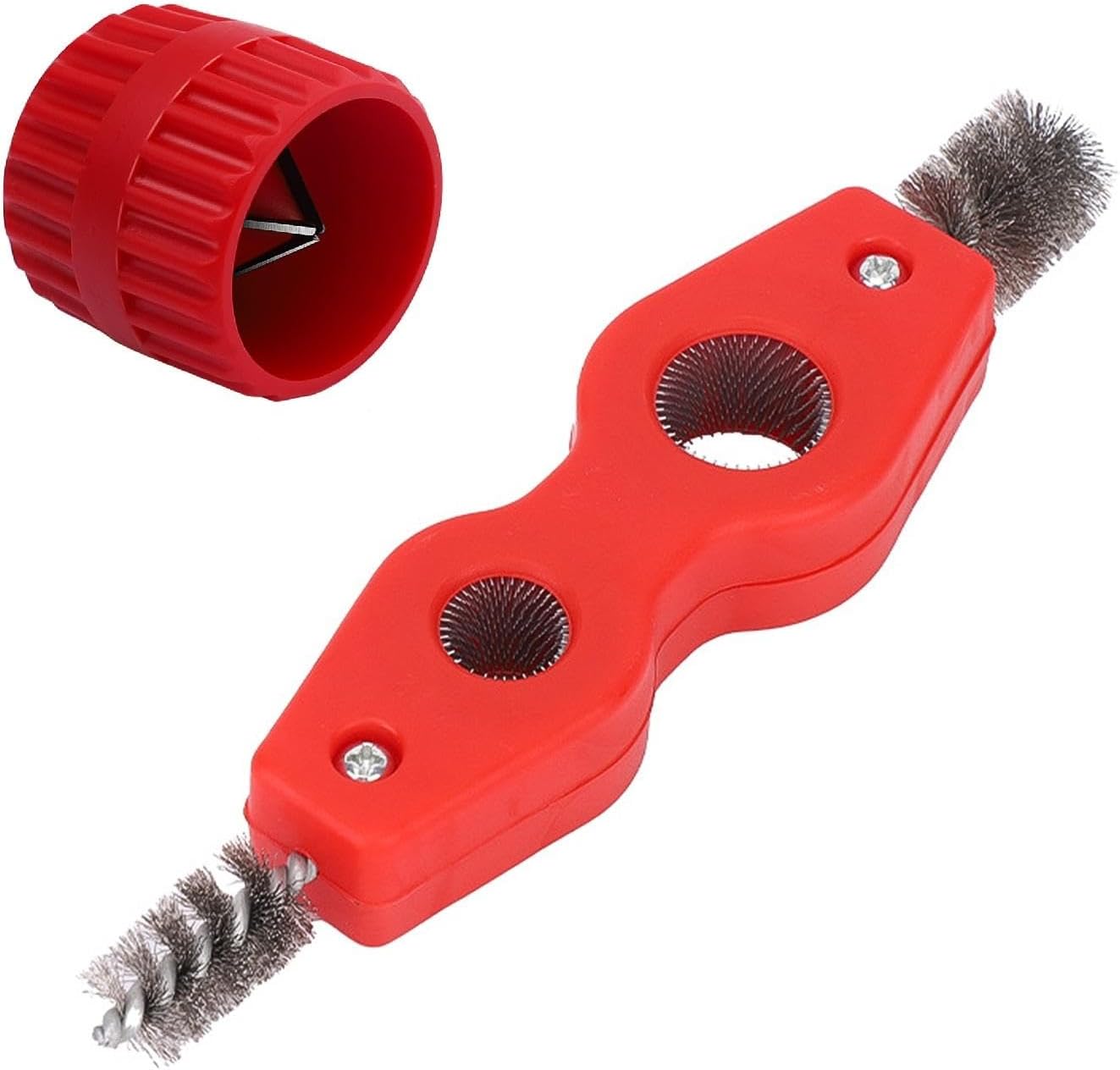 4-in-1 Doppel-universal-rohrentgrater Und Rutschfester Rohrreiniger Für Den Innen- Und Außenbereich, Entgrater Aus Rotem Kupfer, Kupferrohrreiniger Für Kupfer-, Aluminium- Und Kunststoffrohre