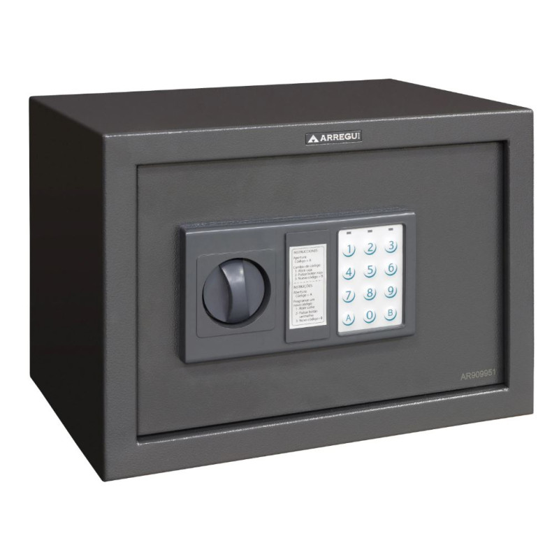 Arregui 9l Elektronischer Tresor Code- Und Notfallschlüsselöffnung Außenmaße 20 X 31 X 20 Cm