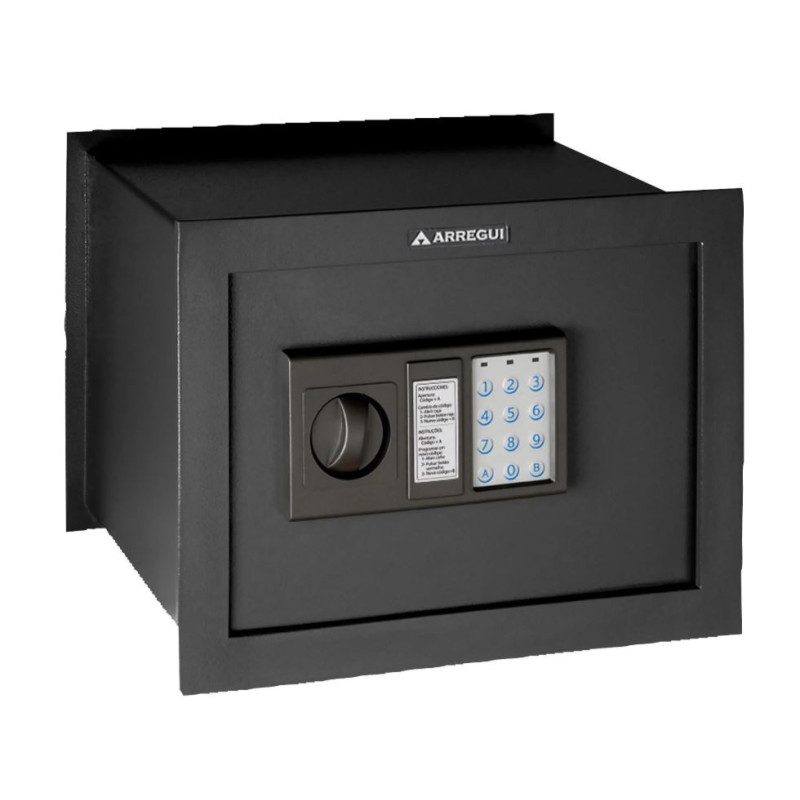 Arregui 17l Elektronischer Tresor Code- Und Notfallschlüsselöffnung Außenmaße 28 X 38 X 25 Cm