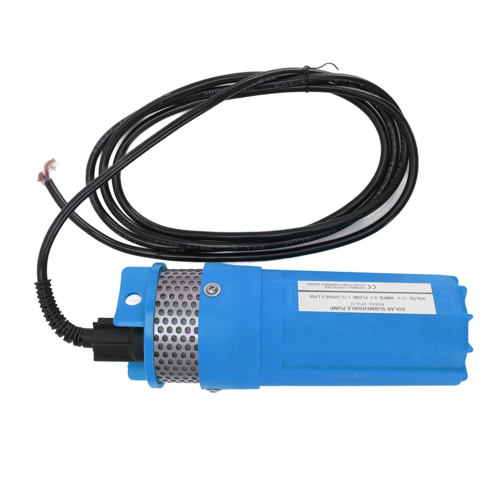 6,5-liter-hochleistungs-solar-tauchpumpe (12 V Dc) Für Teichbewässerung Und Wasserversorgung In Abgelegenen Gebieten – Blau