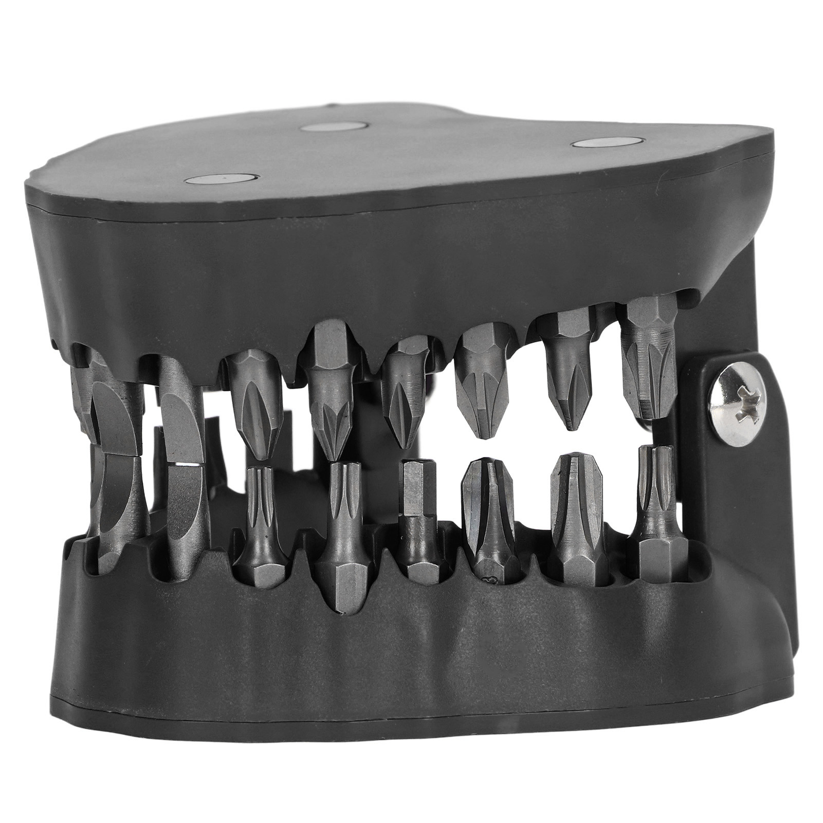Magnetischer Edelstahl-bohrerhalter Mit 28 Bohrern, Schwarzes Heimwerkerzubehör